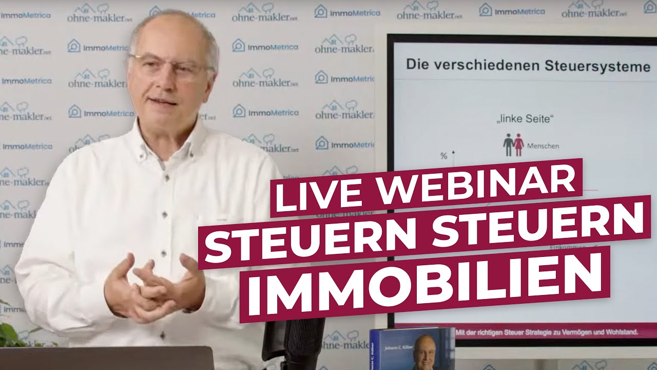 Steuern steuern mit Immobilien - Johann C. Köber zusammen mit ImmoMetrica und Ohne-Makler