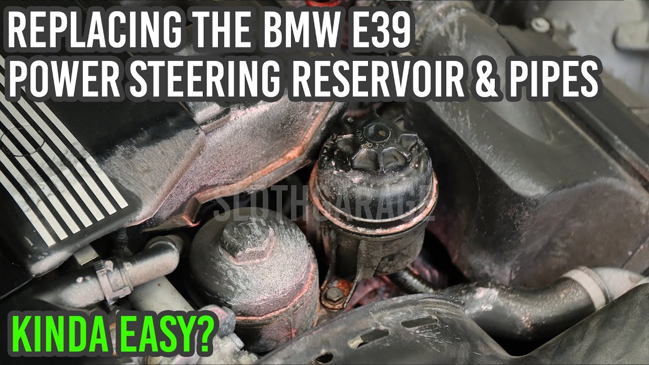 Как заменить бачок и трубки гидроусилителя руля BMW 525i E39