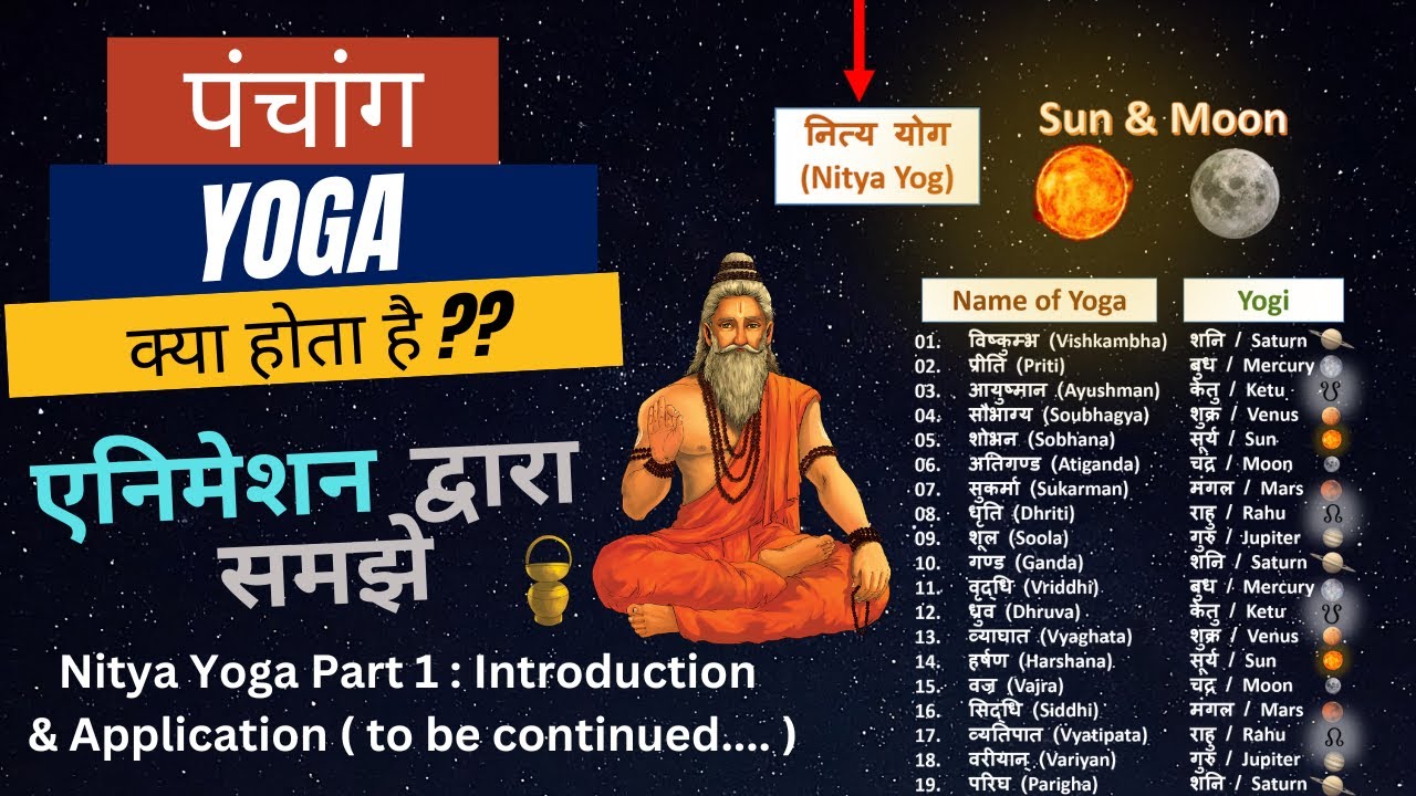 पंचांग योग क्या है❓| Nitya Yoga Part 1 : Introduction With #animation | Aditya Chaurasia