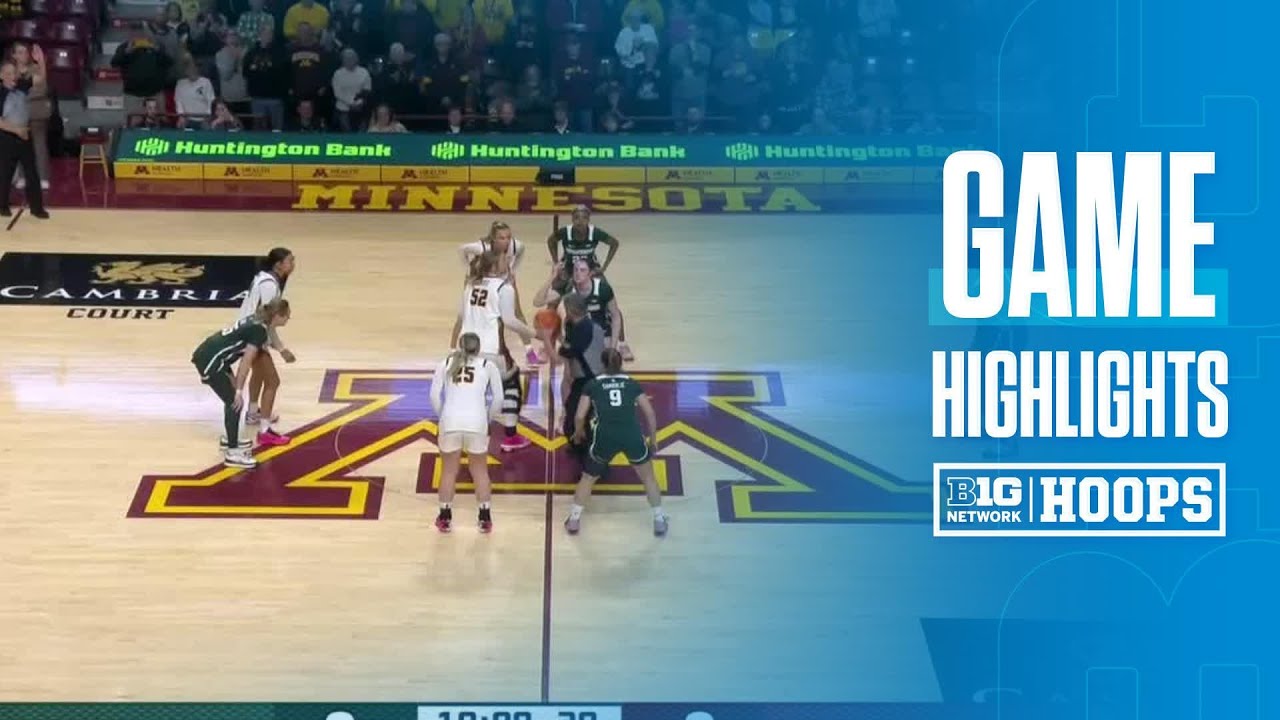 Michigan State vs. Minnesota | EXTENDED HIGHLIGHTS | Big Ten Women's Basketball | 02/22/26