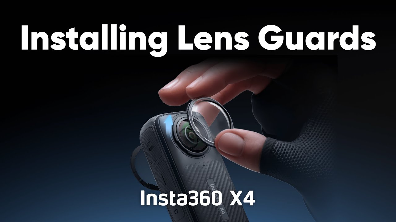 Insta360 X4 — Как использовать съемные защитные пленки для объектива
