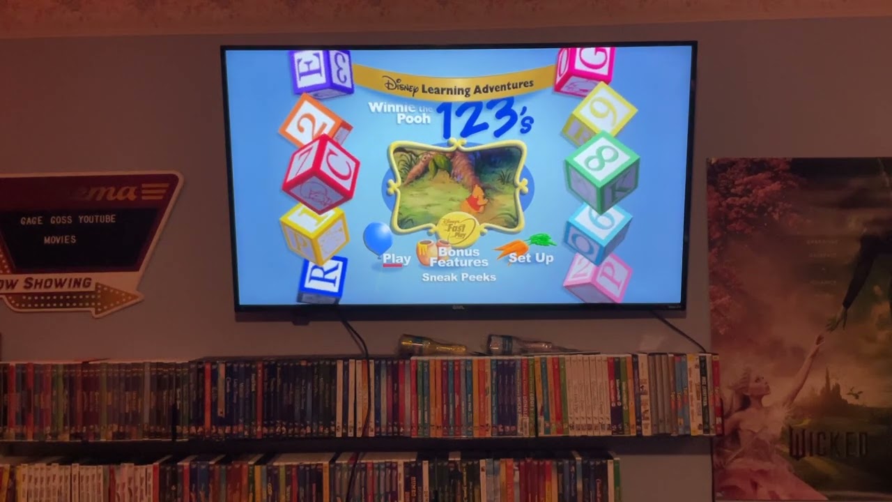 Menu walkthrough of Disney Learning Adventures Winnie The Pooh 123’s 2004 dvd