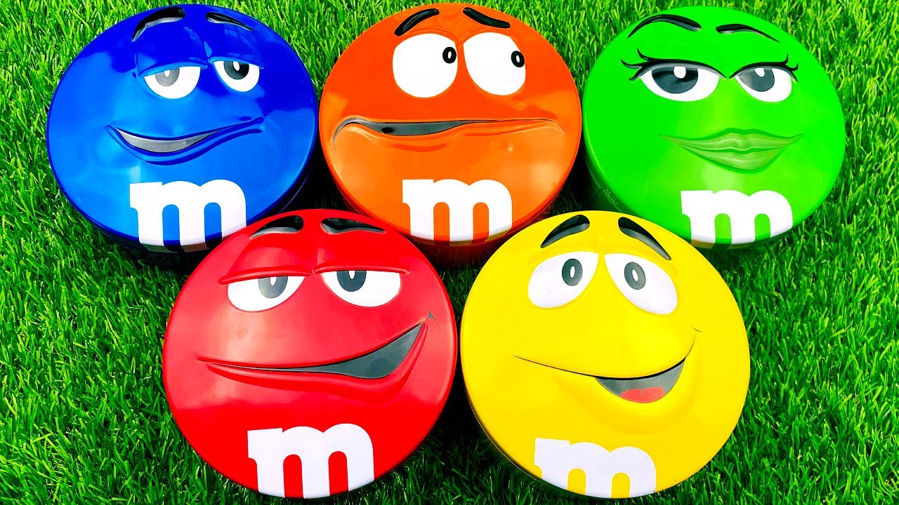 Satisfying Video | Rainbow Skittles and Relaxing ASMR M&Ms Candies Unboxing from Colorful Containers