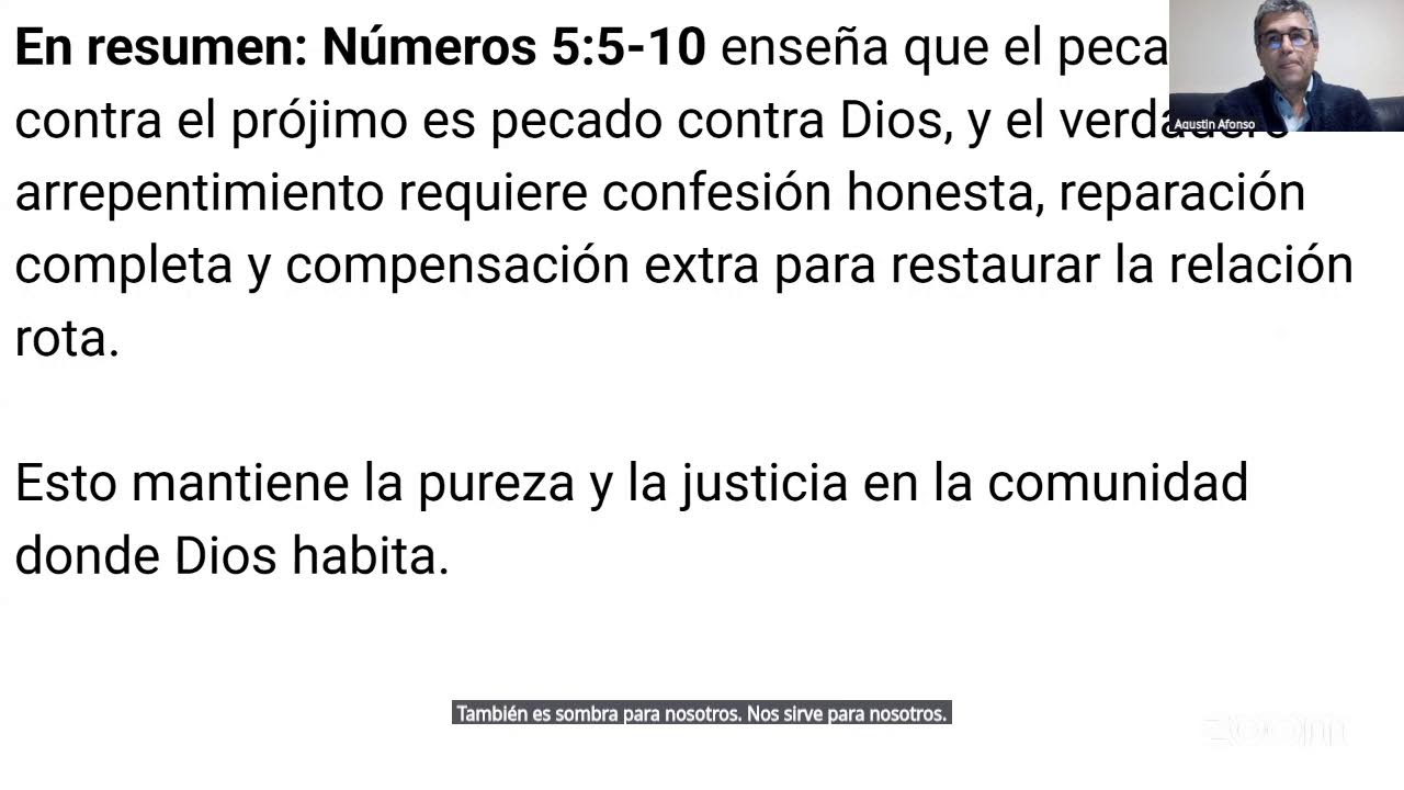 Estudios Biblicos Europa, NUMEROS 5, AGUSTIN AFONSO, 17 FEBRERO 2026