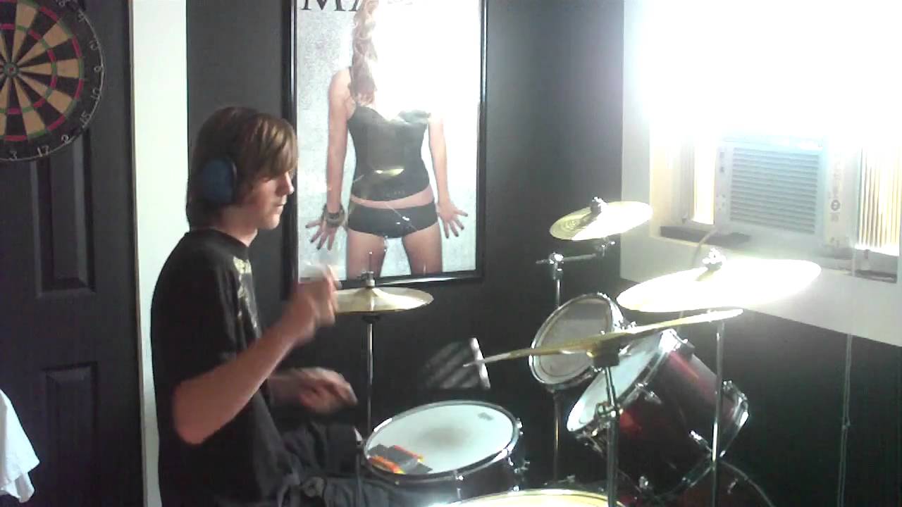 Me playing drums with my new ahead sticks