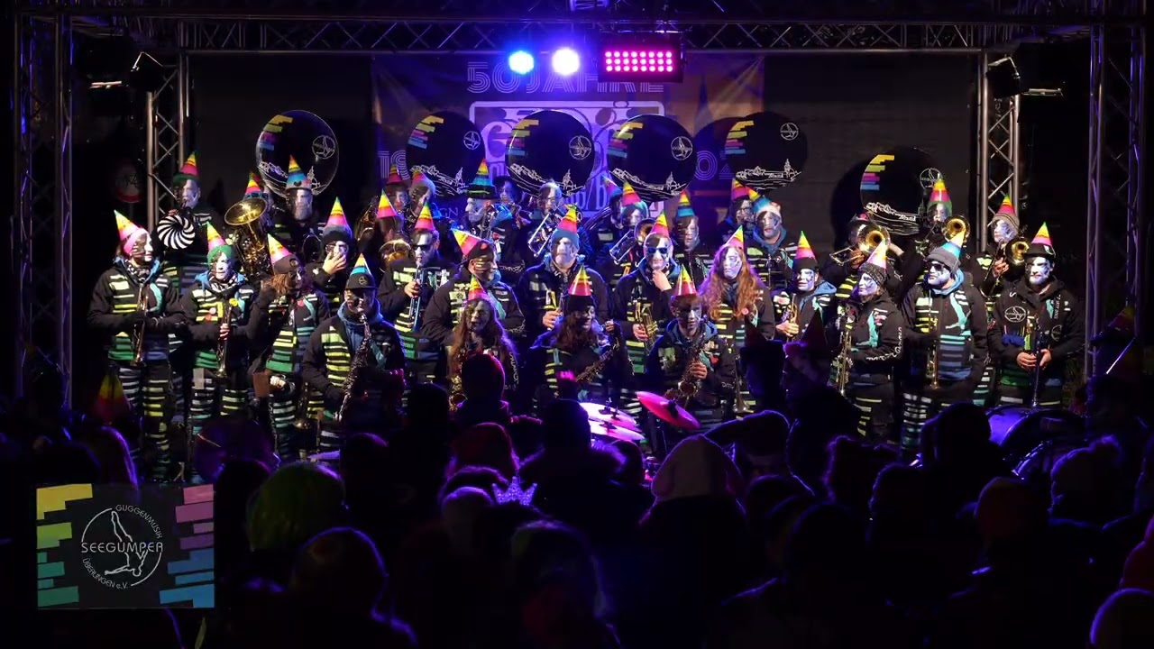 Seegumper Überlingen beim open air gugge festival laufenburg 2025 Guggenmusik