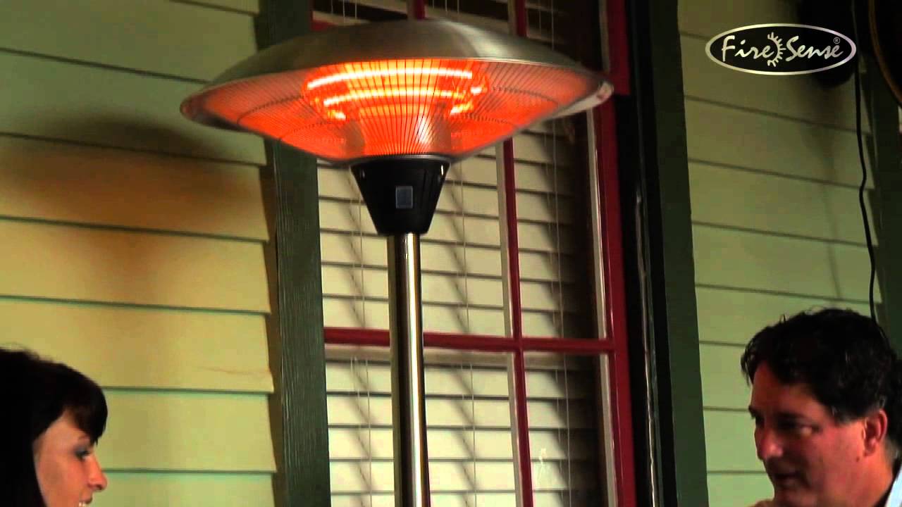 A tabletop infrared patio heater is easy to use and keeps you warm