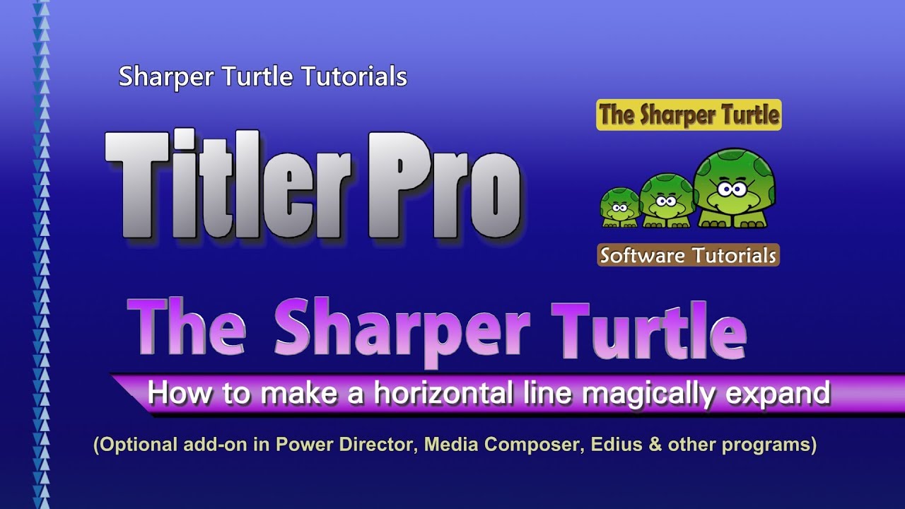 Titler Pro - How to make a horizontal line magically expand