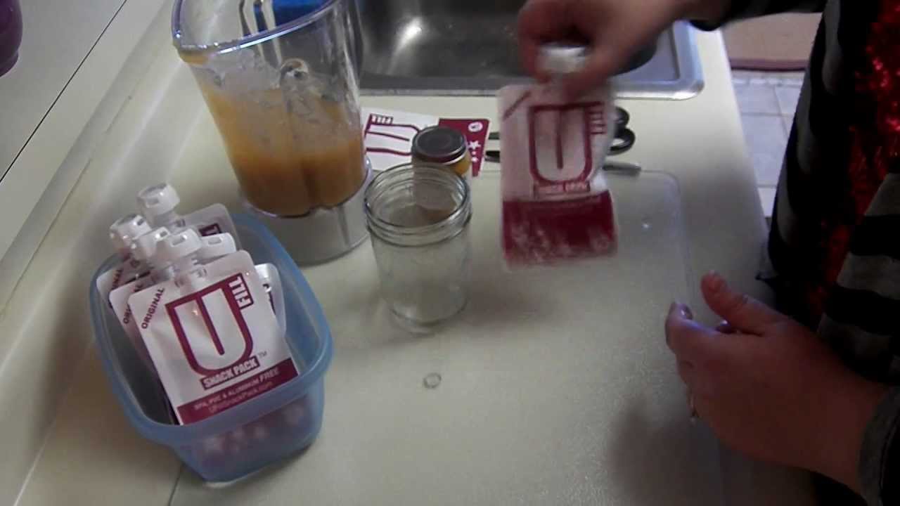 Простые в использовании многоразовые пакеты для детского питания U-Fill Snack Pack&trade;. Видеоинструкция по использованию