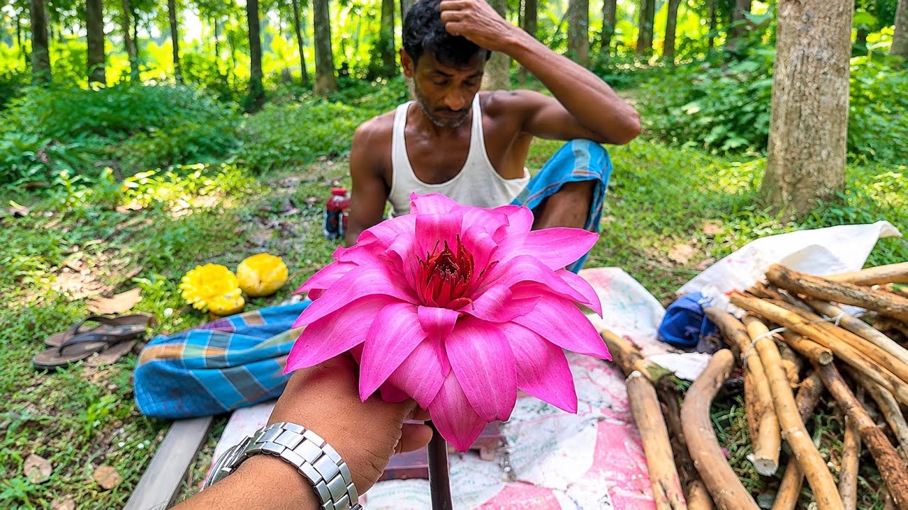 Making a Water Lily from Shola Pith | Complete Step-by-Step Process! 🌸