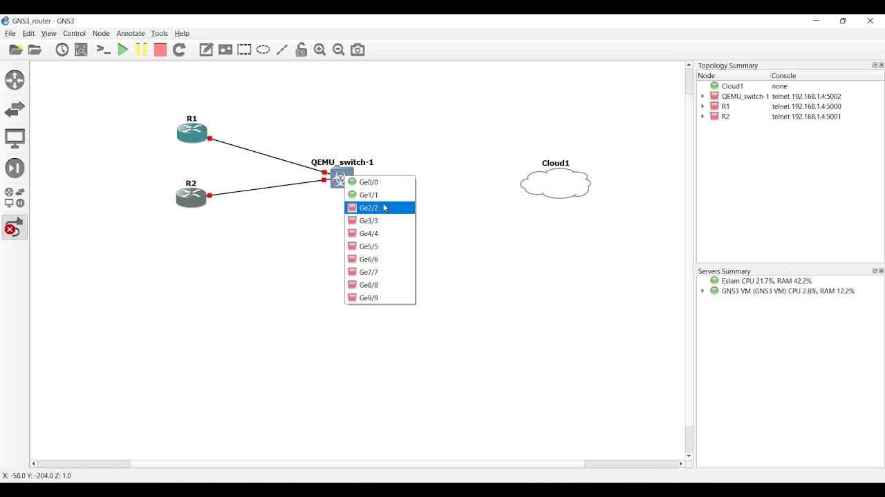 Network Automation | Python script in GNS3 example