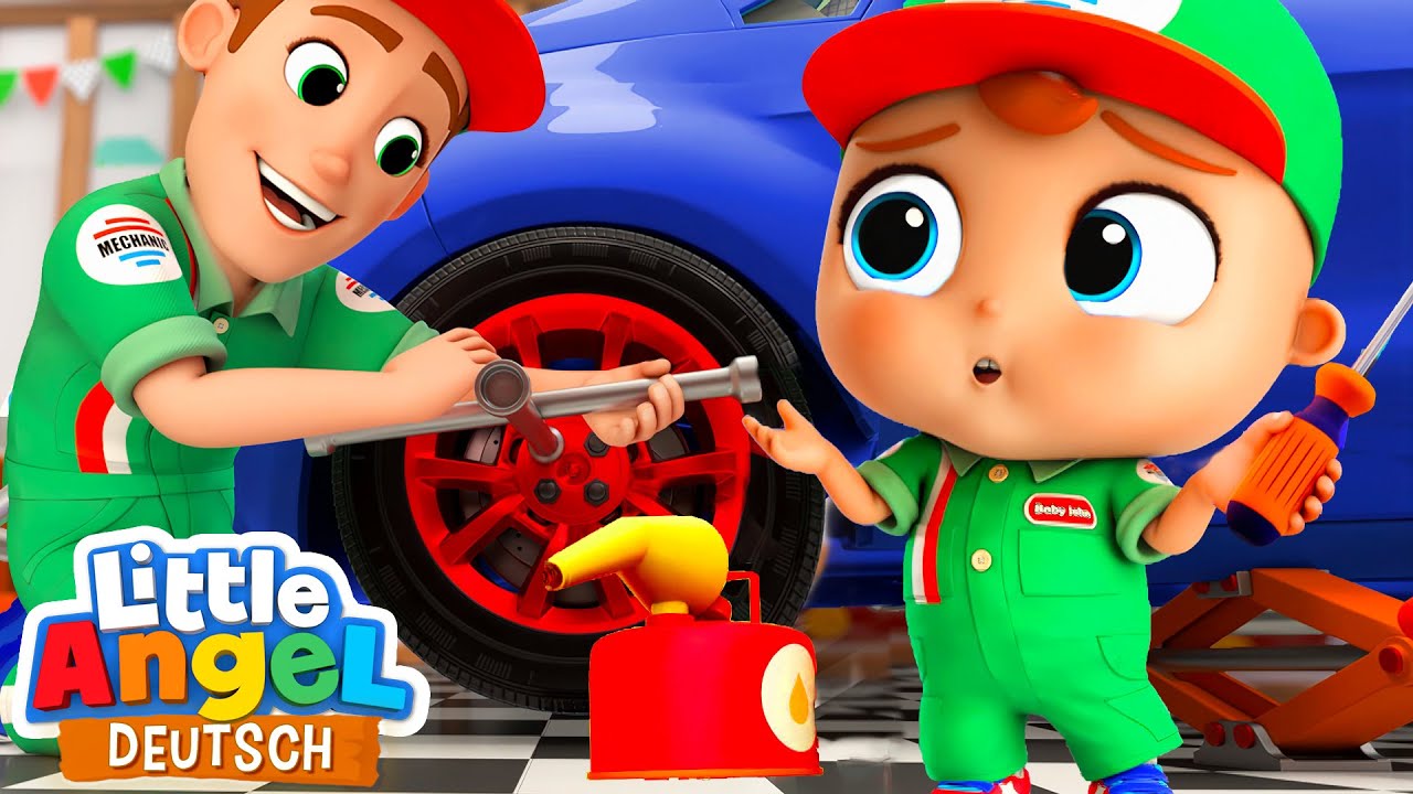 Wir sind Mechaniker | Mit Papa das Auto reparieren | Little Angel Deutsch &ndash; Kinderlieder