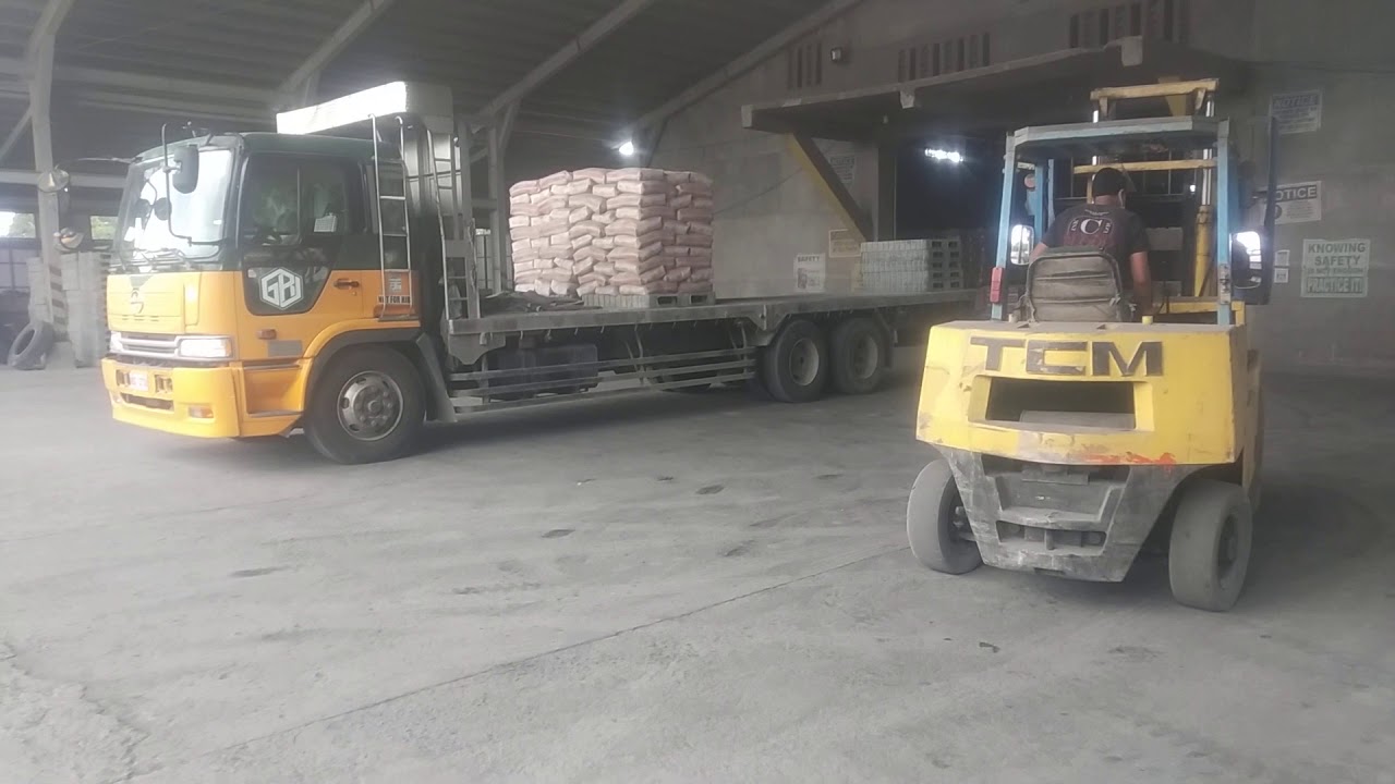Forklift loading cement | Rhon Tv