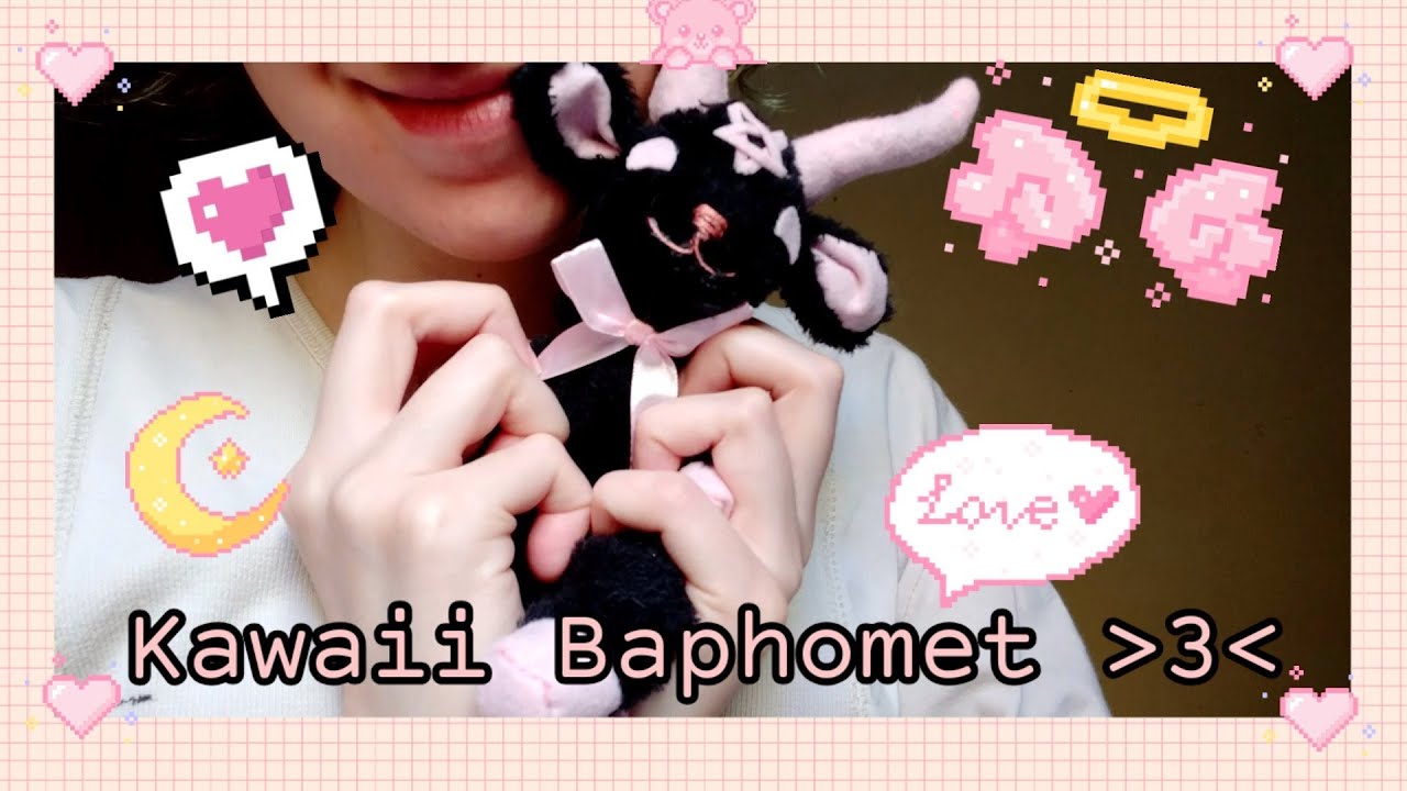 🔮kawaii ⛤baphomet⛤ plushie + free pattern!🌺✨