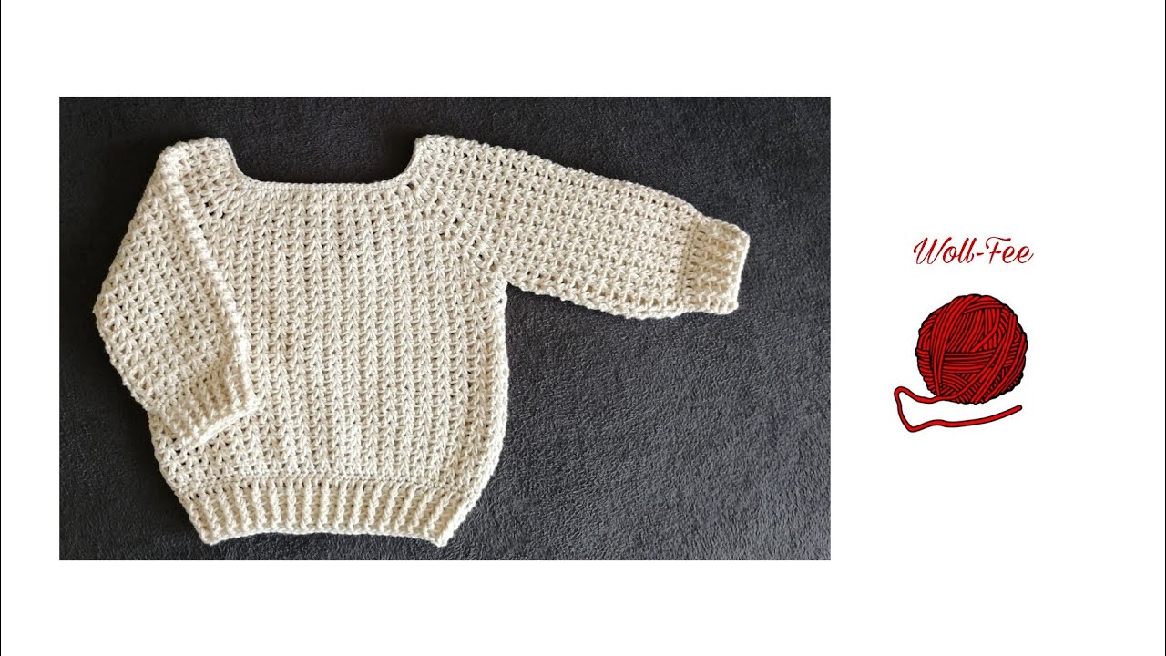 Sommerpullover häkeln Gr. 62/68, Schritt für Schritt, siehe  Beschreibung für andere Größen