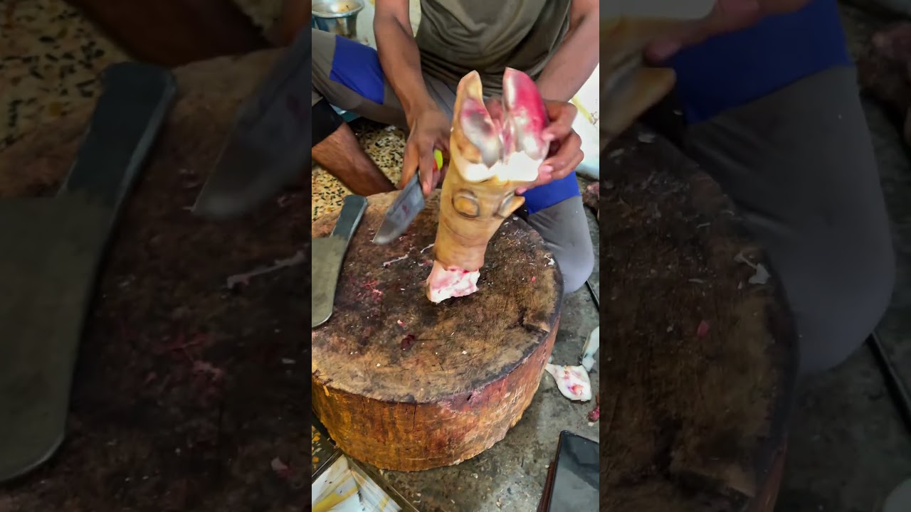 Fasted Paya Cutting Skills | Cow Feet Cutting | Trotters Cutting #shorts