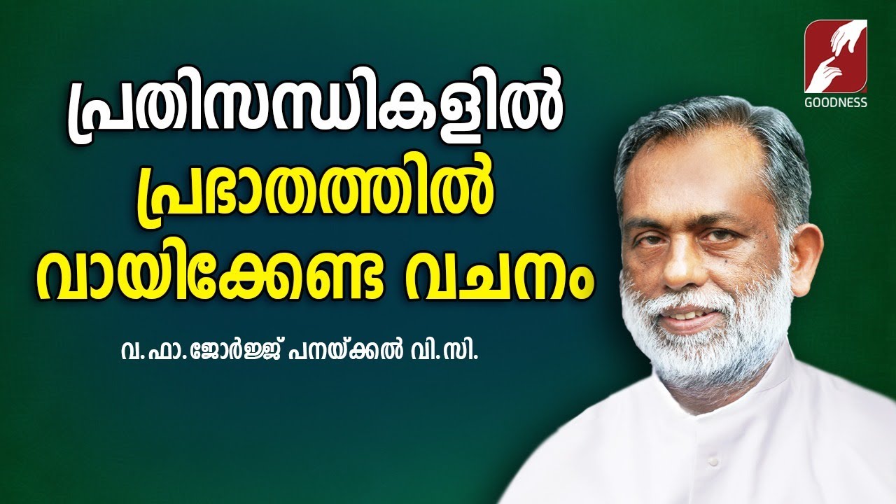 പ്രതിസന്ധികളിൽ പ്രഭാതത്തിൽ വായിക്കേണ്ട വചനം | Fr GEORGE PANACKAL VC | GOODNESS TV