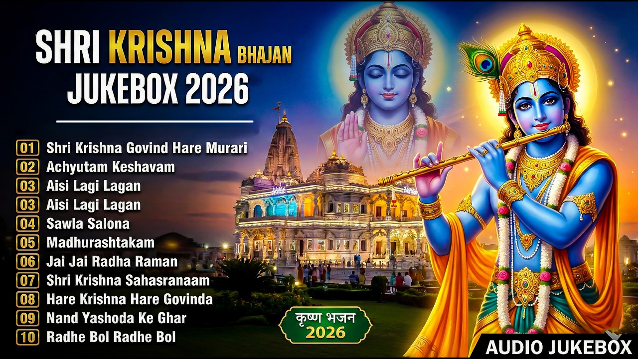 🌸 Radha Krishna Bhajan Collection 2026 | Nonstop Krishna Devotional Songs | Morning Bhajans 🙏