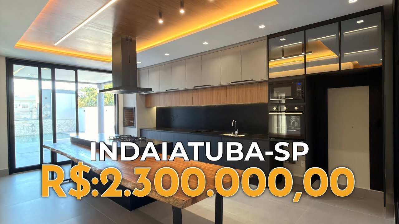 🟢 INDAIATUBA - SP | CASA INTEGRADA | PISCINA GRANDE | 3 SUÍTES + ESCRITÓRIO 