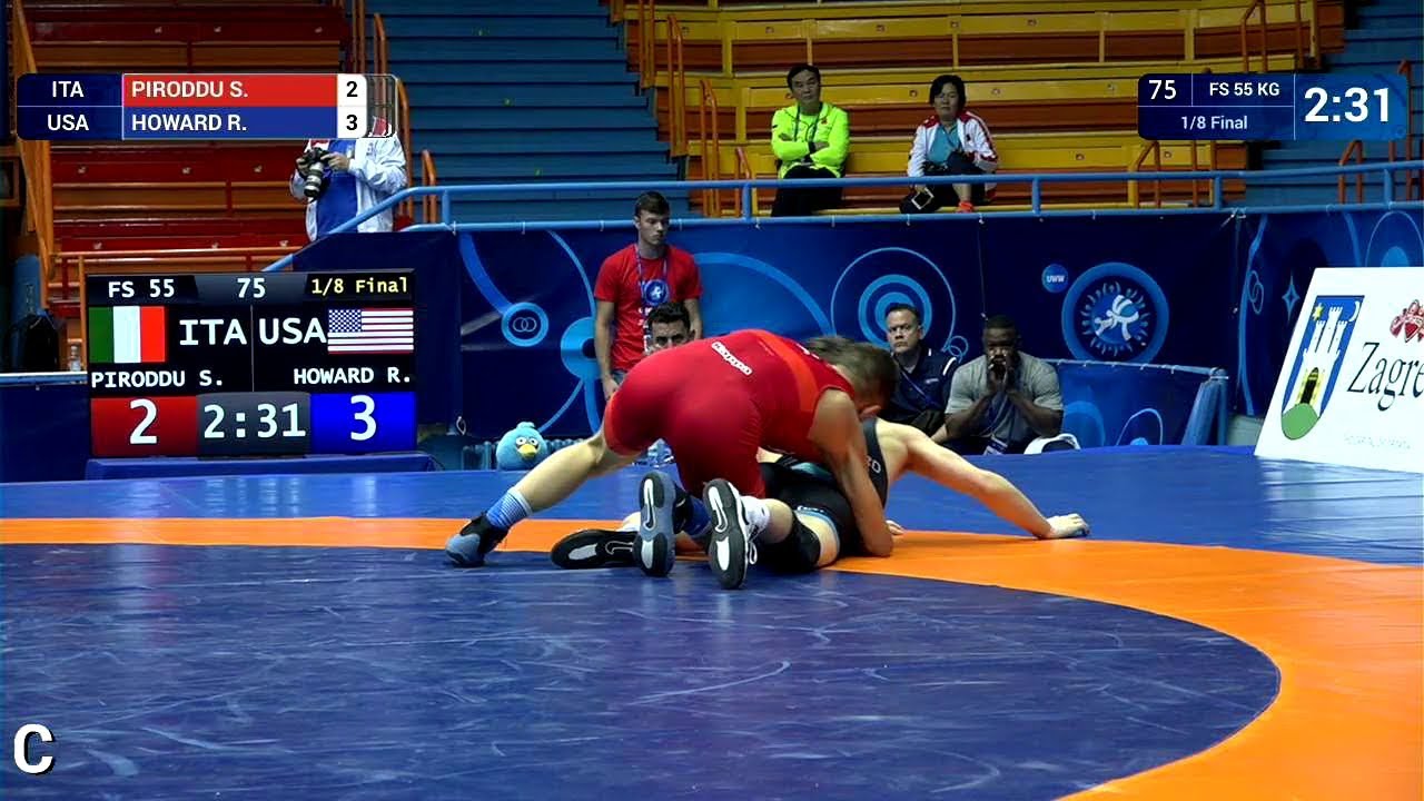 1/8 FS - 55 kg: S. PIRODDU (ITA) v. R. HOWARD (USA)
