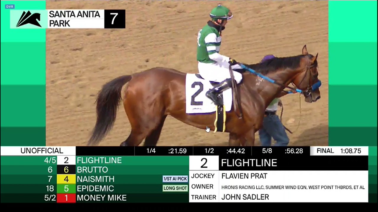 Flightline Wins at Santa Anita on April 24