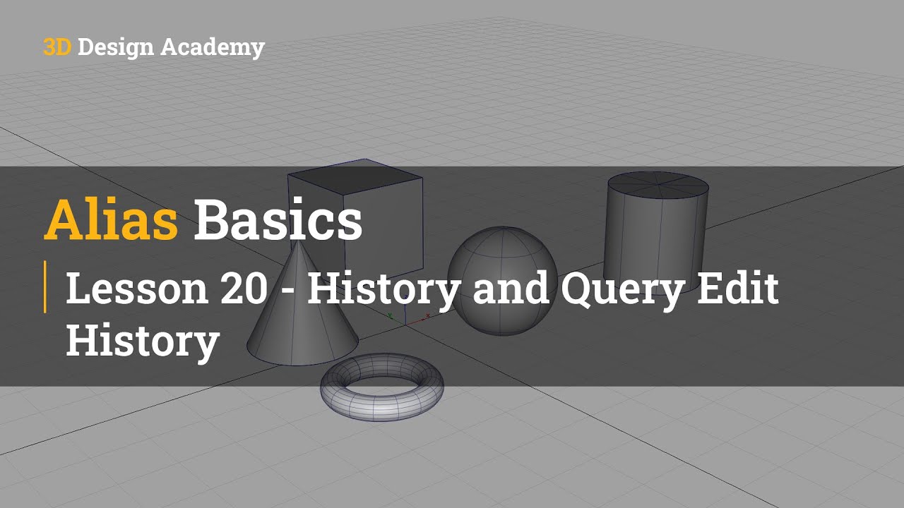 Autodesk Alias Basic Tutorials 20 - History and Query Edit History