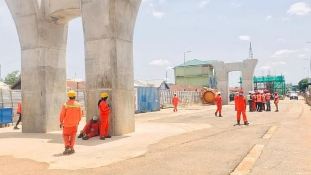 Progress of Suame 4-tier Interchange Construction Project Update in Kumasi.
