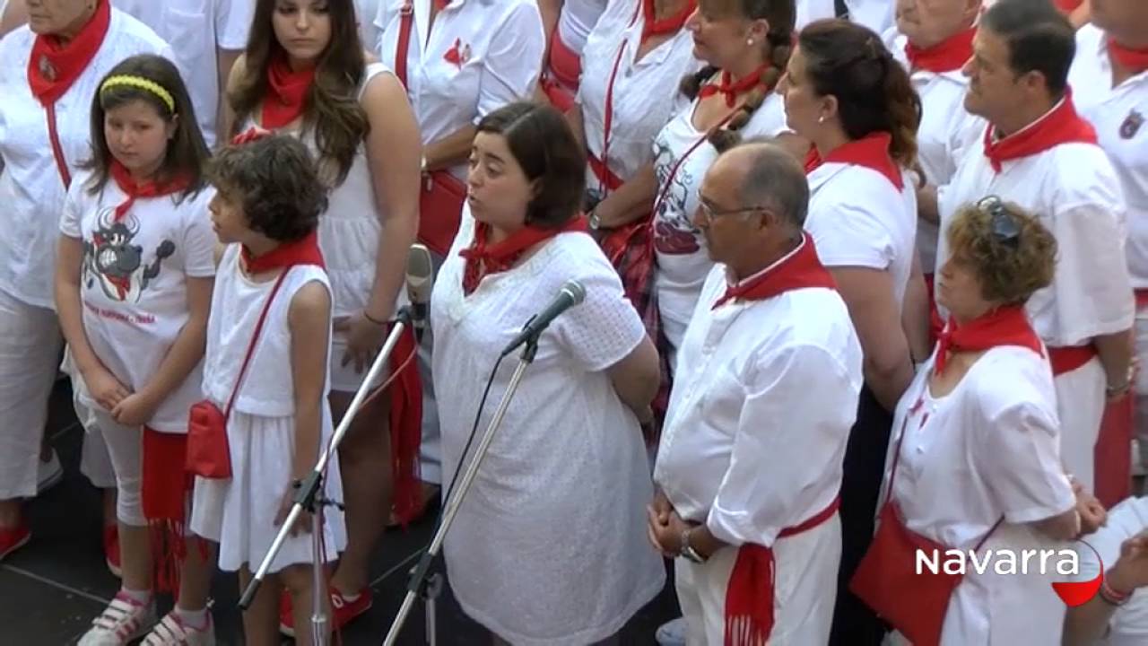 Jota al Santo, Procesión San Fermín 7 julio 2016, Plaza del Consejo