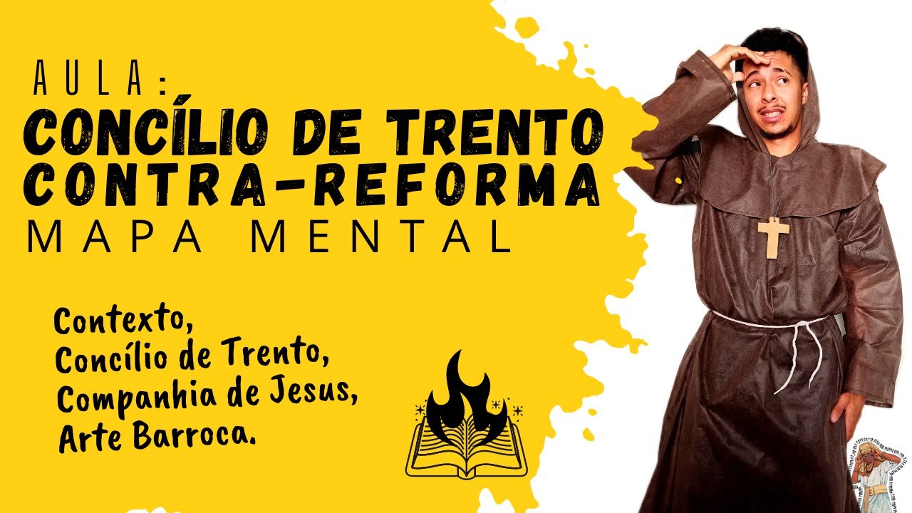 ✞ CONCÍLIO DE TRENTO e CONTRA-REFORMA CATÓLICA [Contexto, Cia de Jesus e Barroco] | MAPA MENTAL ✞