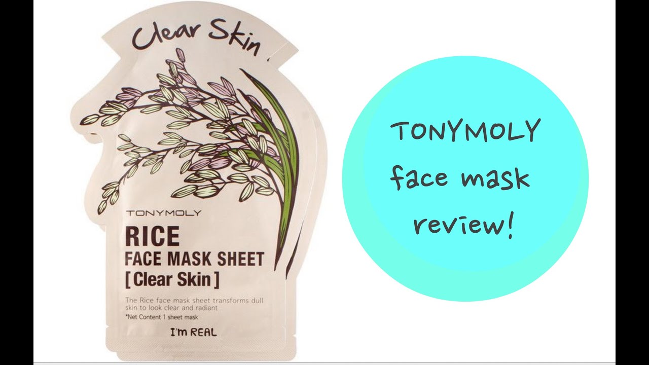 TONYMOLY I'm REAL rice mask sheet for clear skin review!