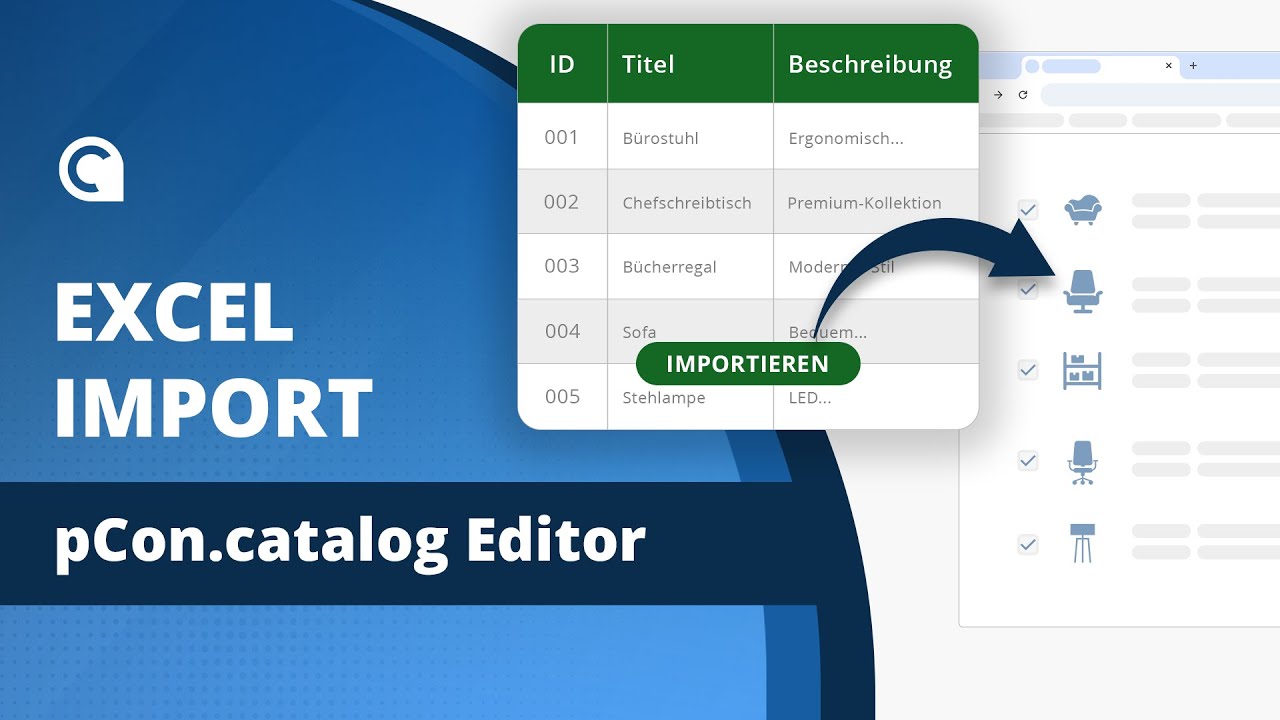 Massenimport von Titeln & Beschreibungen im pCon.catalog Editor