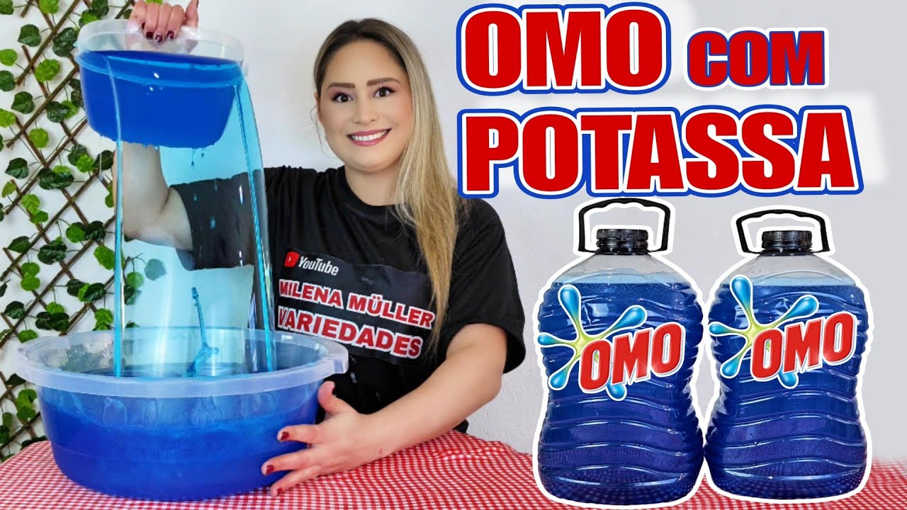 SABÃO LÍQUIDO FEITO COM POTASSA - OMO CONCENTRADO