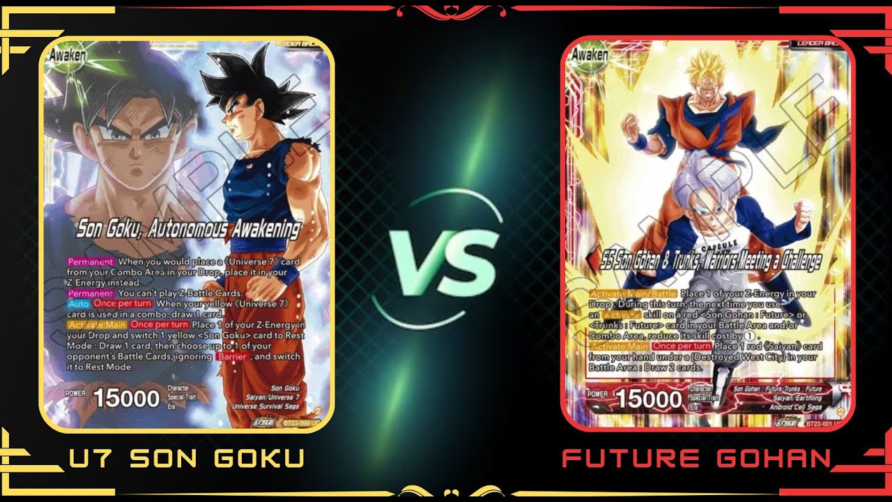 Universe 7 Son Goku vs Future Gohan : Set 23 DBS Locals