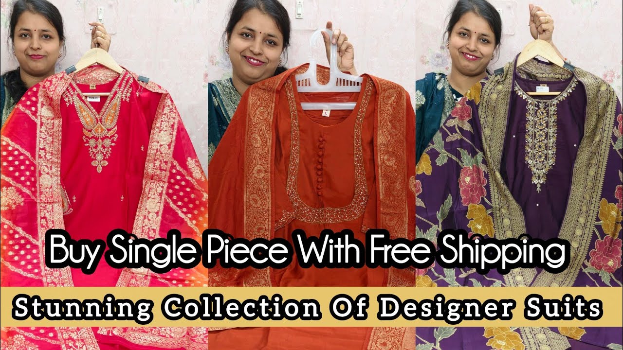 💞Stunning Collection Of Designer & Cotton Suits At Decent Prices With - Free Delivery💞