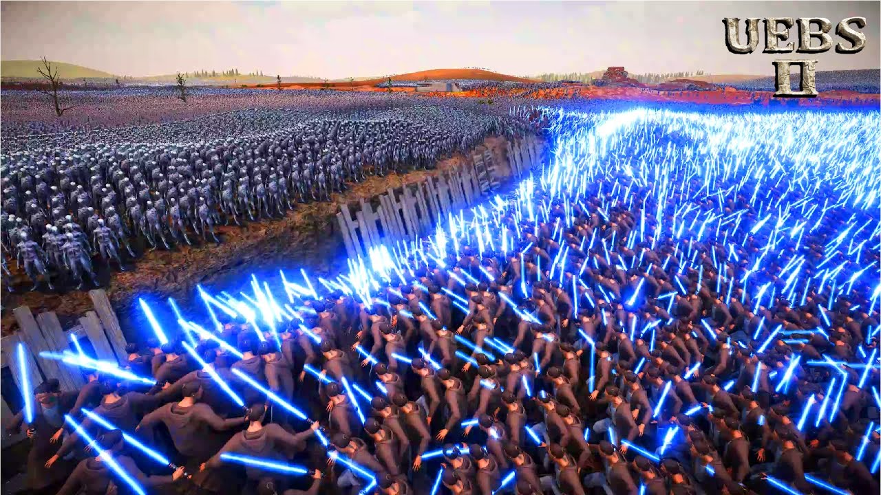 Trench Wars: Jedi Knights vs Dark Humanoids | Ultimate Epic Battle Simulator 2 | UEBS 2