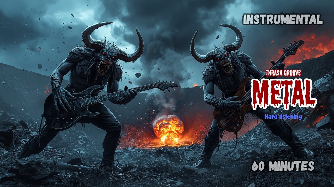 1 HOUR OF THRASH GROOVE METAL INSTRUMENTAL – POWERFUL HEADBANGING MUSIC
