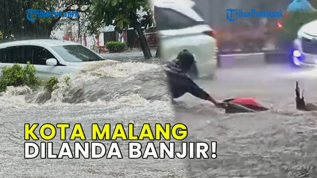 KOTA MALANG DILANDA BANJIR❗ TINGGI AIR 1,5 METER LEBIH HINGGA LISTRIK DIPADAMKAN