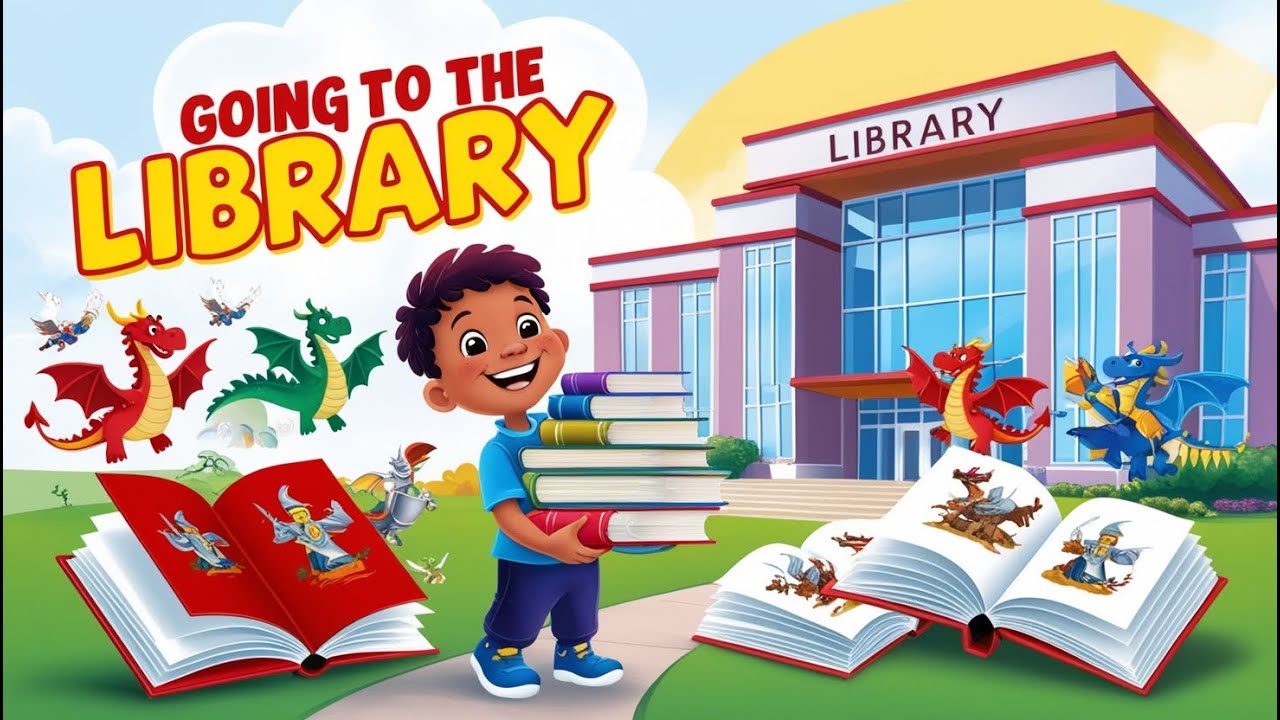 📚 Going to the Library | Fun Kids Song About Books and Reading! 📚-2024