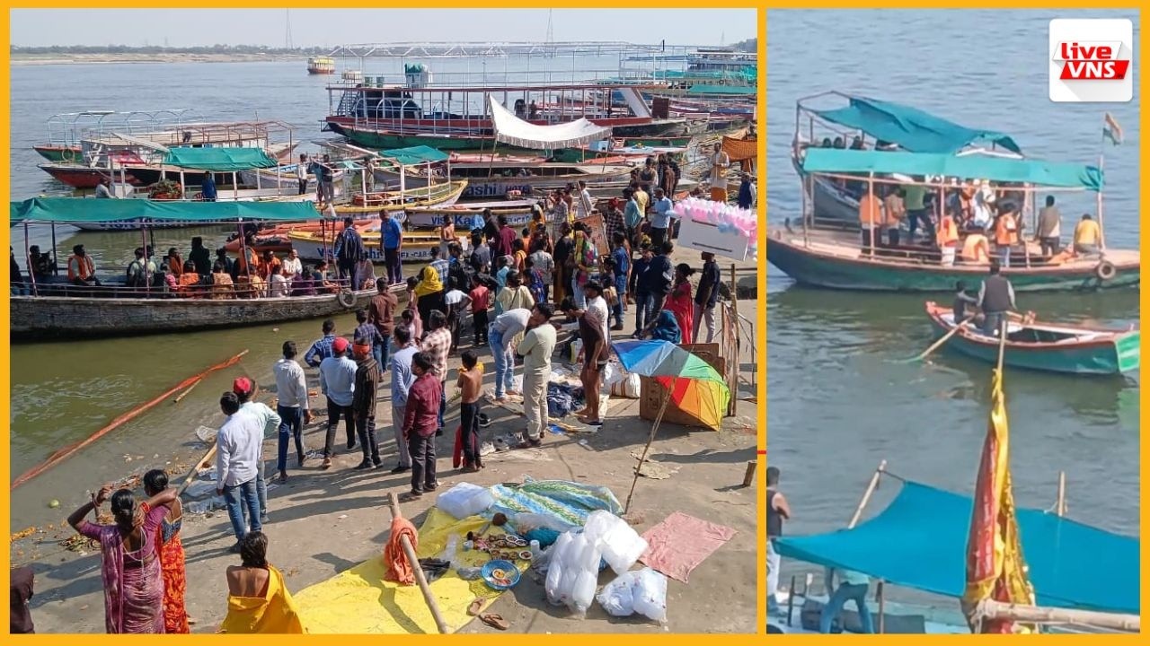 अस्सी घाट के पास गंगा में नावों की जोरदार टक्कर | एक नाव डूबी, यात्रियों में मची अफरातफरी