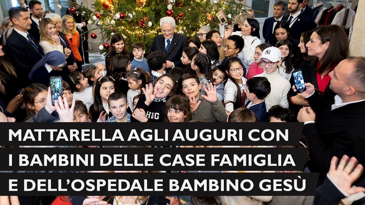 Mattarella con i bambini delle Case Famiglia e dell’Ospedale Pediatrico Bambino Gesù