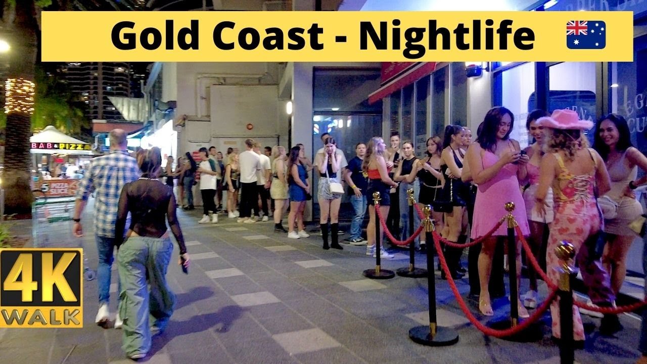 Australia Nightlife - Surfers Paradise Gold Coast 🌴 Saturday Night Walk