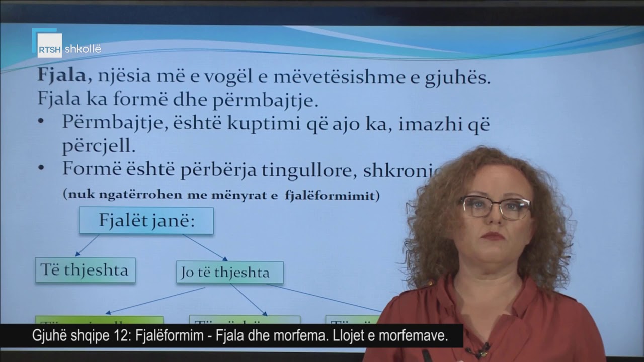 Gjuhë shqipe 12 - Fjalëformim. Fjala dhe morfema. Llojet e morfemave.
