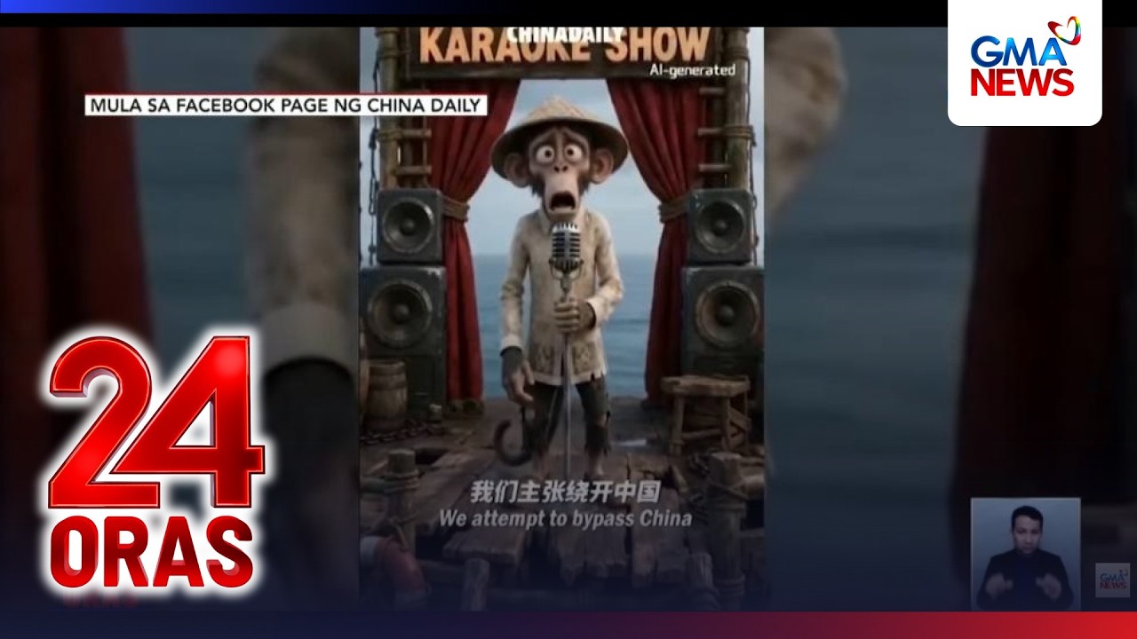 AI-generated video ng China Daily kung saan tila ikinumpara sa unggoy ang mga Pilipino... | 24 Oras