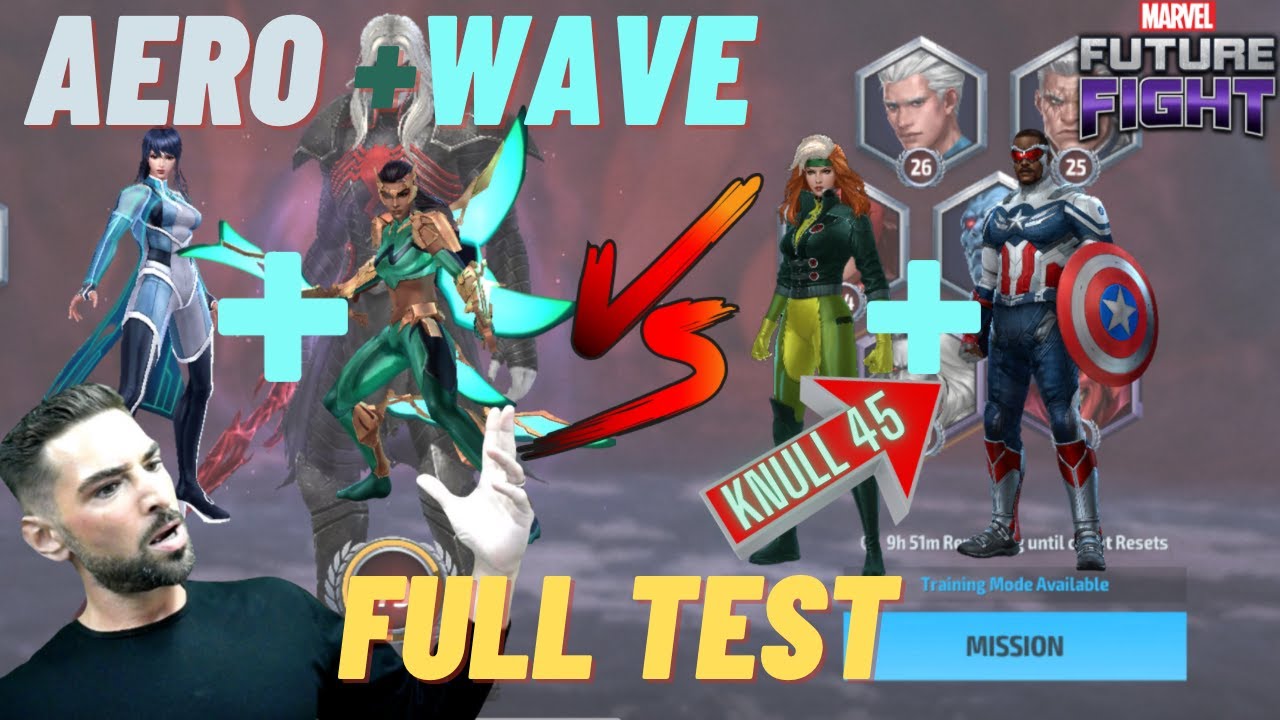 AERO + WAVE FULL BUILD + FULL TEST!! KNULL STAGE 45!! STRONGER THAN FALCON??  MARVEL FUTURE FIGHT