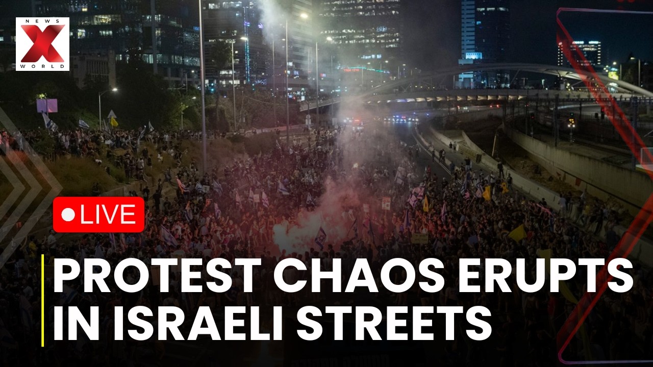 Israel Protest LIVE : Israeli Protesters Clash With Police During Anti War Demonstration | NXWr