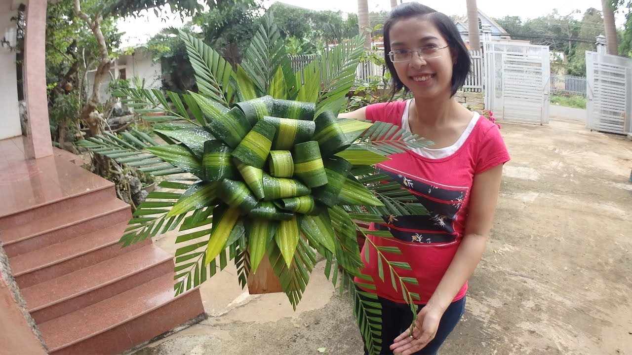 Cắm hoa bàn thờ tập 35 | Lẳng LÁ LAN NGÔI SAO| Dracaena Fragrans Flower