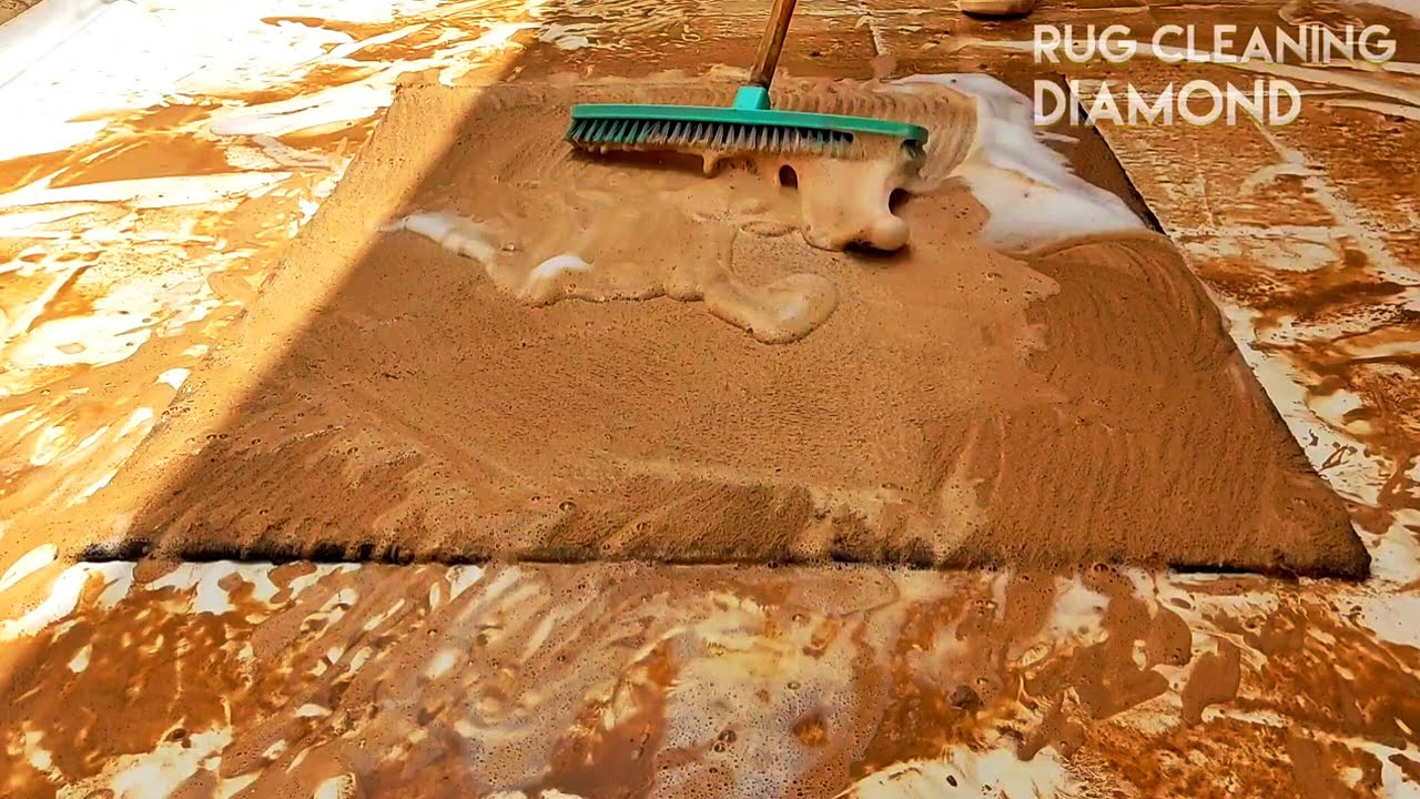10 Years of Dirt Removed in One Cleaning Session &ndash; Shaggy Rug Restoration | Carpet Cleaning ASMR