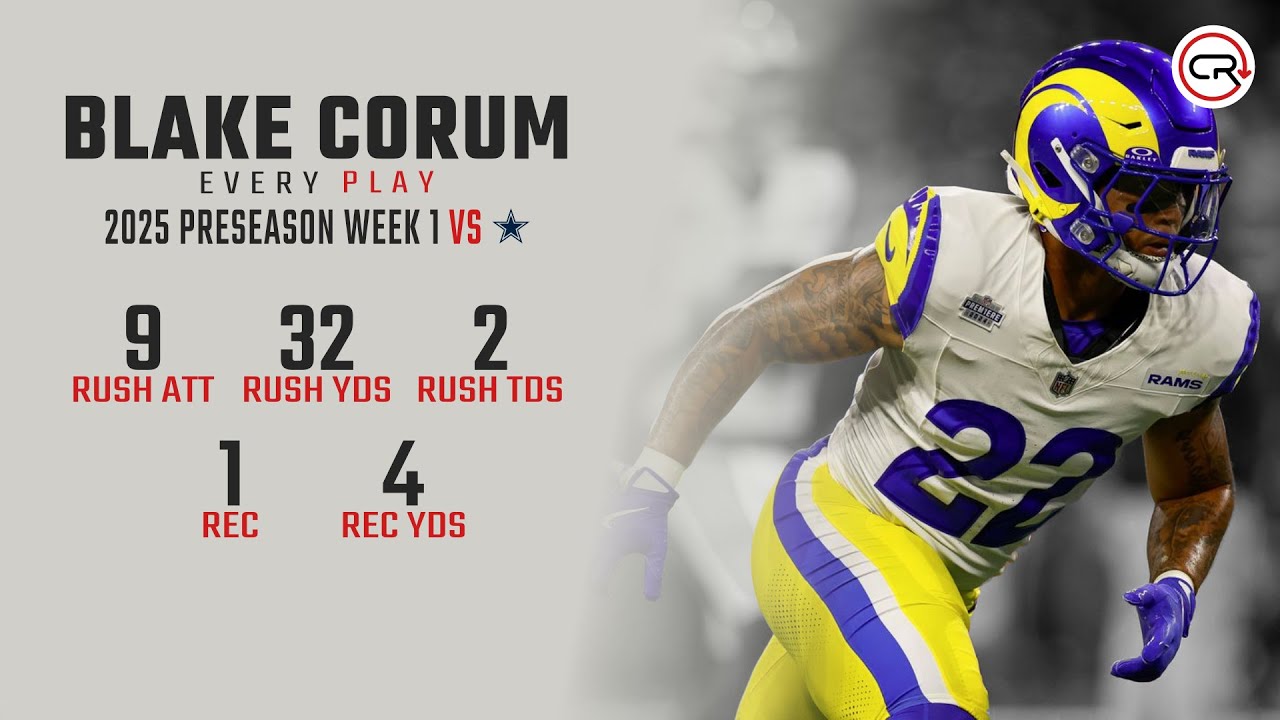 Blake Corum Preseason Week 1 Highlights | Every Run, Target, and Catch vs Cowboys