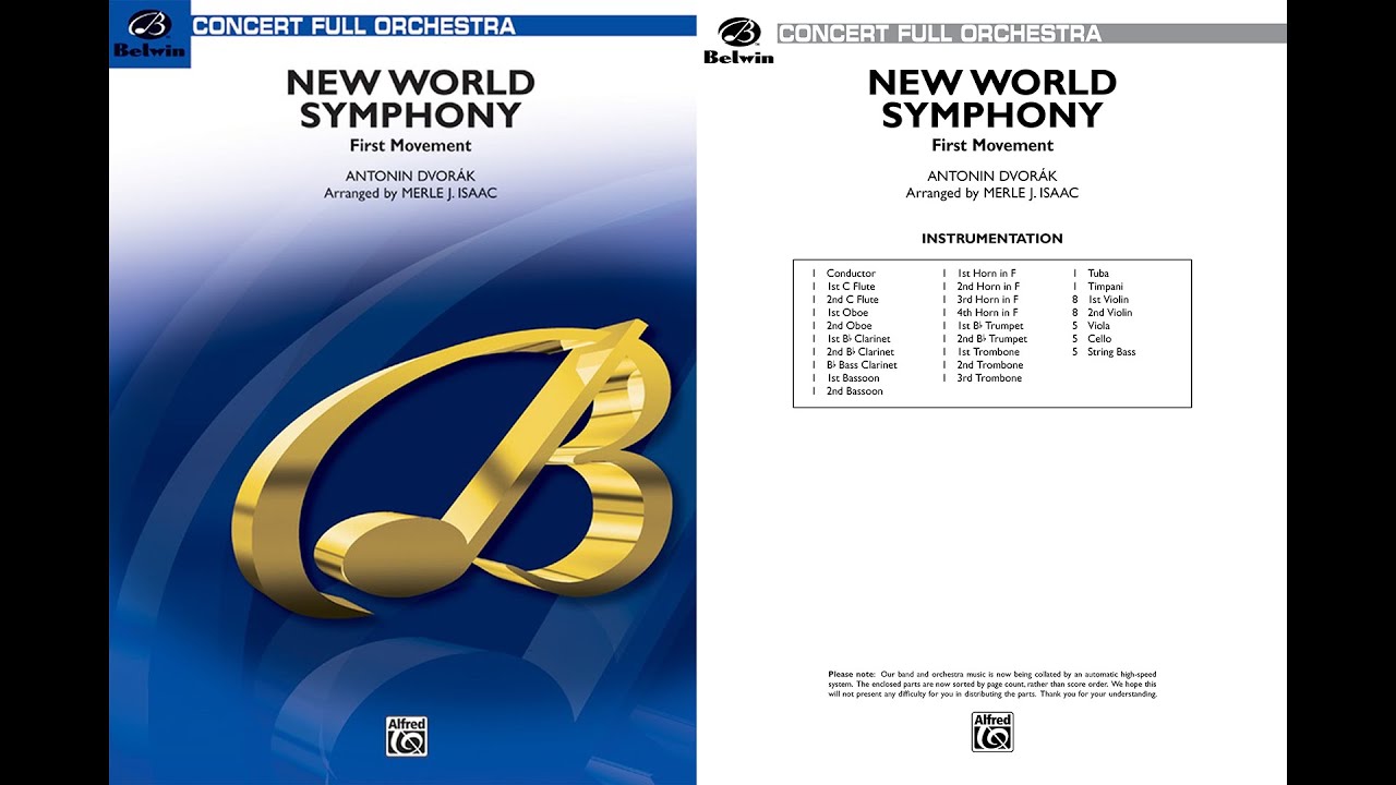 New World Symphony, arr. Merle J. Isaac – Score & Sound