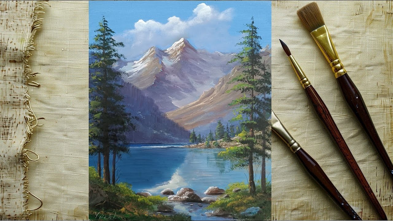G&ouml;l Manzara Akrilik Boya Landscape Painting